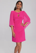 Load image into Gallery viewer, Joseph Ribkoff 241709 Silky Knit Shift Dress with Chiffon Sleeves SS24
