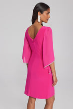 Load image into Gallery viewer, Joseph Ribkoff 241709 Silky Knit Shift Dress with Chiffon Sleeves SS24
