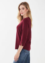 Load image into Gallery viewer, FDJ 3402161 3/4 Sleeve Scoop Neck Top FW23
