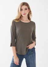 Load image into Gallery viewer, FDJ 3402161 3/4 Sleeve Scoop Neck Top FW23
