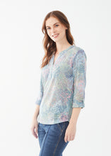 Load image into Gallery viewer, FDJ 3/4 Sleeve Tab Up Henley Top 3509451 SS24
