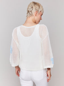 Charlie B C2793 Jacquard Sweater SS25