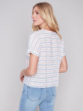 Load image into Gallery viewer, Charlie B C4540 Cotton Linen Dolman Short Sleeve Top SS24
