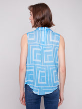 Load image into Gallery viewer, Charlie B C4541R Sleeveless Front Tie Shirt SS25
