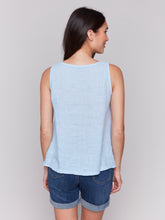 Load image into Gallery viewer, Charlie B C4543R Sleeveless Linen Top SS25
