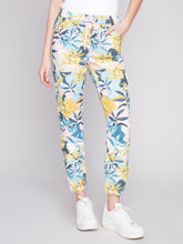 Load image into Gallery viewer, Charlie B C5219Z Printed Crinkle Pull On Cropped Jogger SS24
