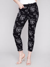 Load image into Gallery viewer, Charlie B C5219Z Printed Crinkle Pull On Cropped Jogger SS24
