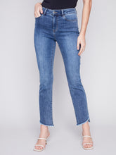 Load image into Gallery viewer, Charlie B C5429S Fringe Hem Flare Denim Pant SS24
