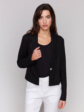 Load image into Gallery viewer, Charlie B C6361 Crop Blazer with Button SS25
