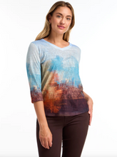 Load image into Gallery viewer, FDJ 3175451 3/4 Sleeve V-Neck Top FW24
