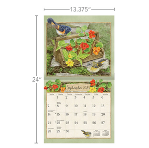 Birds in the Garden 2025 Wall Calendar