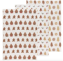 Load image into Gallery viewer, Tea Towels set of 3 Bakers Flour Xmas Cookies
