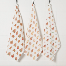 Load image into Gallery viewer, Tea Towels set of 3 Bakers Flour Xmas Cookies
