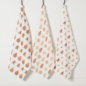 Tea Towels set of 3 Bakers Flour Xmas Cookies