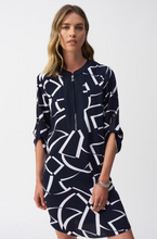 Load image into Gallery viewer, Joseph Ribkoff 251143 Woven Geometric Print Straight Dress SS25
