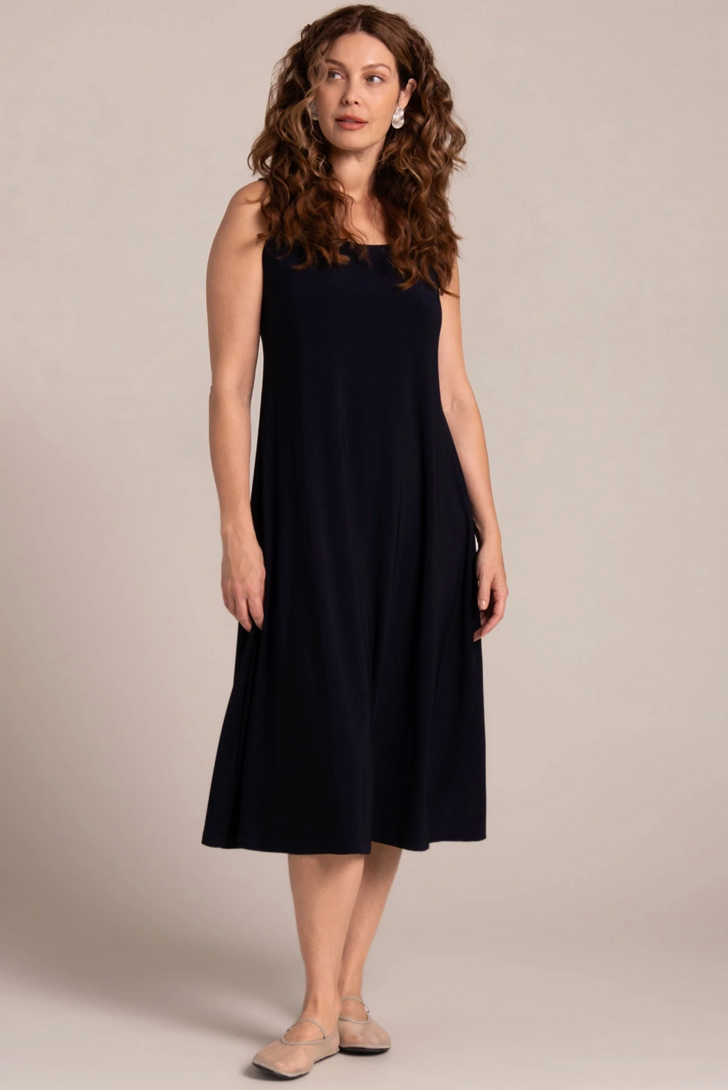 Sympli 28199 Square Neck Fit and Flare Dress SS25