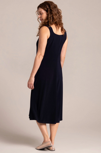 Sympli 28199 Square Neck Fit and Flare Dress SS25