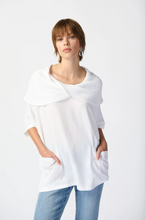 Load image into Gallery viewer, JOSEPH RIBKOFF 242043 Gauze Cowl Neck Tunic SS25
