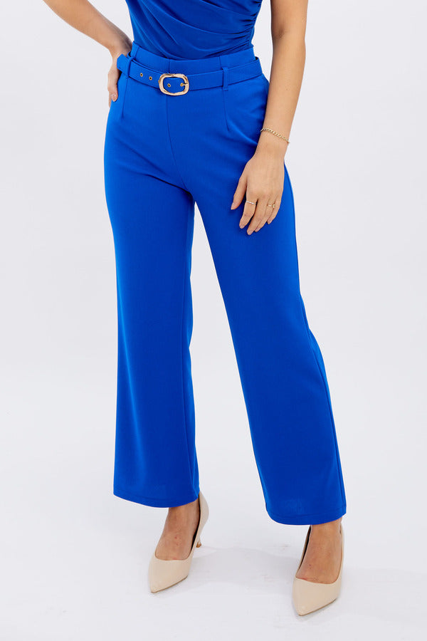 Frank Lyman 246125 Belted Cropped Wide Leg Pant S24