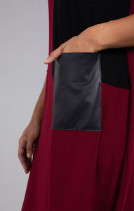 Sympli 28138CB Colour Block Patch Pocket Dress 3/4 Sleeve FW23